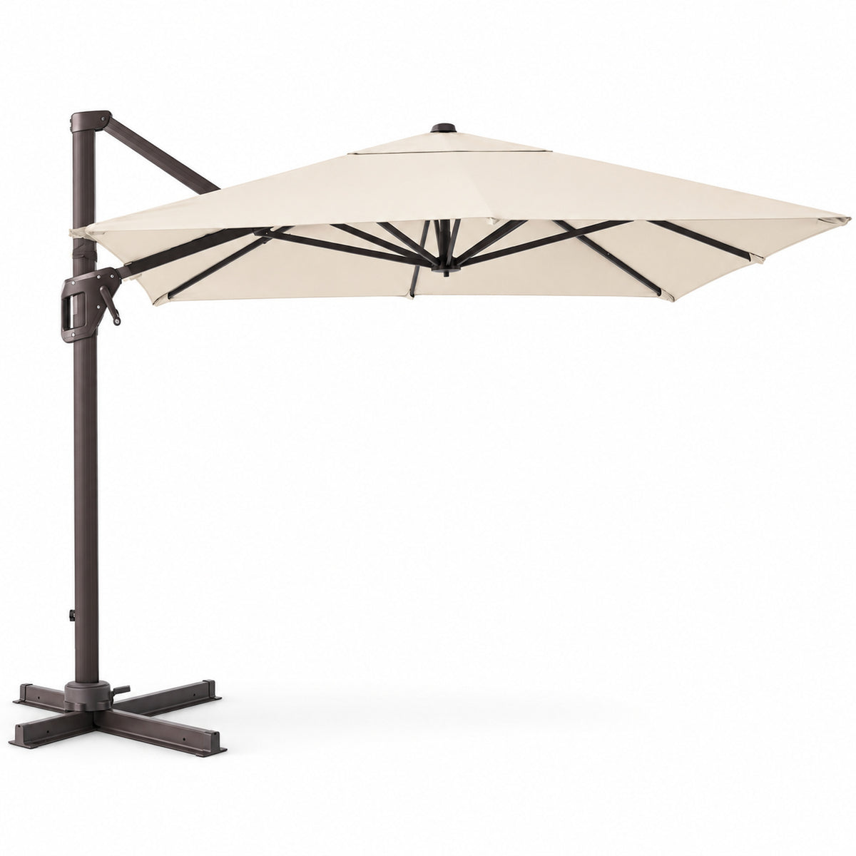 9 × 12 ft Rectangular Cantilever Patio Umbrella, Beige